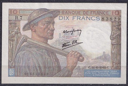 France - 1942-  10 Frank  11.6.42.-. P99c1..UNC- - 10 F 1941-1949 ''Mineur''