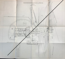 1905 Expo De Liège - Planche Plan Charbon Charbonnages Usine De  Bascoup Siège N°5 - Autres Plans