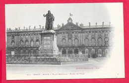 Cpa 54 NANCY Statue Et Place Stanislas-hôtel De Ville, Belle Carte, Le Dos Est Simple Et Vierge - Nancy