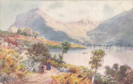 CPA BUTTERMERE LAKE- HONISTER CRAG, SIGNED ILLUSTRATION - Buttermere