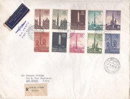 CITTA' DEL VATICANO - BUSTA VIAGGIATA RACC. POSTA AEREA - VIAGGIATA PER NEW JERSEY - U.S.A - Lettres & Documents