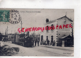 87 - ST SAINT MATHIEU - LA GARE  TRAMWAYS DE LA DORDOGNE   TRAMWAY - EDITEUR GORCE   RARE 1915 - Saint Mathieu