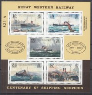 GUERNSEY  Block 5, Postfrisch **, 100. Jahrestag Der Einrichtung Der Schifffahrtslinie Weymouth - Kanalinseln, 1989 - Guernsey