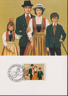 1980 Liechtenstein MC 15, Mi:LI 754, Yt:LI 695, Zum:LI 692, Trachten, Triesenberger Trachtengruppe - Costumes