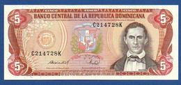 DOMINICAN REPUBLIC - P.118c – 5 Pesos Oro 1988 UNC, Serie C 214728 K - Repubblica Dominicana