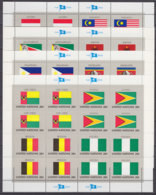 UNO NEW YORK  397-412, 4 Kleinbogen, Postfrisch **, Flaggen Der UNO-Mitgliedstaaten (III) 1982 - Blocks & Sheetlets