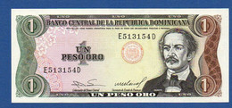 DOMINICAN REPUBLIC - P.126a2 – 1 Peso Oro 1984 UNC, Serie E 513154 D - Dominicaine