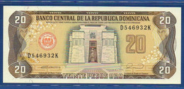 DOMINICAN REPUBLIC - P.133 – 20 Pesos Oro 1990 UNC, Serie D546932K - Dominicana