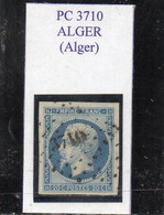 Algérie - N° 14Af Laiteux Obl PC 3710 Alger - 1853-1860 Napoléon III.