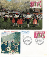 PM198/ Andorre Fr  1er Jour +  C. M. TP 166 - Cartas & Documentos