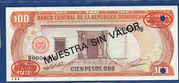 DOMINICAN REPUBLIC - P.135ax – 100 Pesos Oro 1991 UNC, Serie MUESTRA - Dominikanische Rep.
