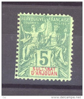Anjouan  :  Yv  4  *           ,     N4 - Unused Stamps