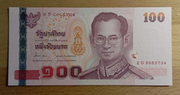 Thailand 100 Baht 2005- 2015 (2011) UNC Signature 84 - Thailand