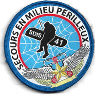 Ecusson Image Imprimée SECOURS EN MILIEU PERILLEUX SDIS 41 - Firemen