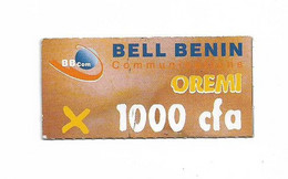 Benin - Bell Benin - Oremi Brown (Half Size), Exp.31.12.2009, GSM Refill 1.000CFA, Used - Bénin