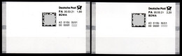 Deutschland Bund Test Poststation Nr. 0051 ATM Tastensatz Zudruck BÜWA Xx Automatenmarken Selbstklebend Matrixcode - Automatenmarken