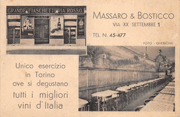 23-1583 : TORINO  MASSARO ET BOSTICCO  GRANDE FIASCHETTERIA ROSSO - Bares, Hoteles Y Restaurantes