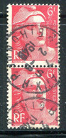 FRANCE- Y&T N°721A- Oblitéré En Paire - Used Stamps