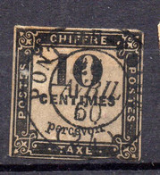 Taxe --1859--chiffre Taxe--10c Noir   N° 2 -cachet Rond  PONT DE ROIDE--Doubs  - 22  AVRIL  60 ......cote  20€... - 1859-1959 Oblitérés