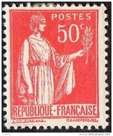 France N°  283 ** Paix. Type 1 Le 50c Rose-rouge - Ungebraucht