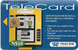 Namibia - Telecom Namibia - Vending Machine (FV. In Green), Solaic, 2000, 10$, Used - Namibië