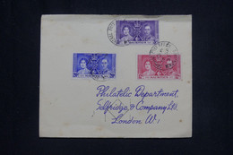 MAURICE - Enveloppe Pour Londres En 1937, Affranchissement Royauté - L 139531 - Mauritius (...-1967)