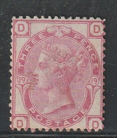 Grande Bretagne - N°51 * (1873) 3d Rose - Unused Stamps