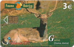 Spain - Telefonica - Fauna Iberica - Gamo - P-577 - 11.2005, 3€, 4.000ex, Used - Privatausgaben