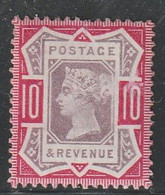 Grande Bretagne - N°102 * (1887-1900) 10d Rouge Carminé Et Violet Brun - Ungebraucht