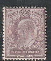 Grande Bretagne - N°114 * (1902-10) Edouard VII - 6d Violet - Unused Stamps