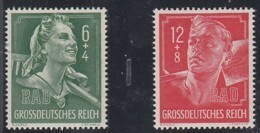 DR  894-895, Ungebrauch *, RAD 1944 - Unused Stamps