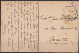 14-18 CP FRANCISE MILITAIRE Obl. PMB 15 IV II 1919 DE AHRTAL Vers PARIS - Armée Belge Occupation - OC38/54 Ocupacion Belga En Alemania