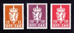 NORVEGE 1981  - SERVICE 107/109 - Neuf ** Luxe /  MNH - Série 3 Valeurs - Servizio