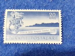 TÜRKEY--1940-50    20K      DAMGASIZ - Unused Stamps