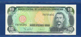 DOMINICAN REPUBLIC - P.153a1 – 10 Pesos Oro 1996 UNC, Serie F 873543 C - Dominicana