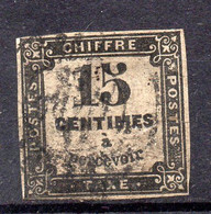 Taxe --1863-70--chiffre Taxe--15c Noir  N° 3 -cachet Rond ( Pas Lisible )  - ..cote  15€ - 1859-1959 Used