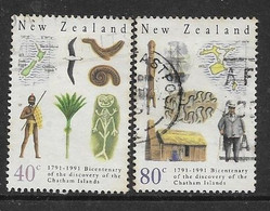NEW ZEALAND 1991 DISCOVERY OF CHATHAM ISLANDS BICENTENARY SET - Used Stamps