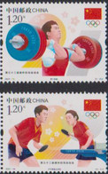 CHINA, 2021, MNH, OLYMPICS, TOKYO OLYMPICS, TABLE TENNIS, WEIGHT LIFTING, 2v - Sommer 2020: Tokio