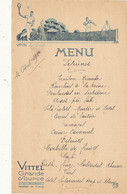 17 -2023   -MENU   - VITTEL GRANDE SOURCE  THEME TENNIS - Menus