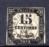 Taxe--1863-70--chiffre Taxe--15c Noir  N° 3 -cachet Rond  VALENCIENNES -Nord --- 9  AVRIL 65  - ..cote  15€ - 1859-1959 Usati