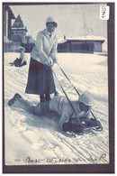 SPORT D'HIVER - PARTIE DE LUGE DANS LES ALPES - TB - Port