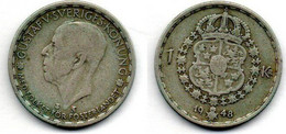 MA 19505 / Suède - Sweden - Schweden 1 Krone 1948 TS TB+ - Suède