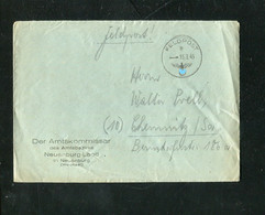 "DEUTSCHES REICH" 1945, Feldpostbrief Stempel "FELDPOST", Abs. Amtskommisar Neuenburg (16/76) - Covers & Documents