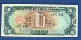 DOMINICAN REPUBLIC - P.157c – 500 Pesos Oro 1998 UNC, Serie A 300112 Z, Printer FCO - Dominicana