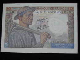 10 Dix Francs MINEUR  9=10=1941   **** EN ACHAT IMMEDIAT **** - 10 F 1941-1949 ''Mineur''