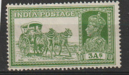 India   1937 253  3as  Lightly Mounted Mint - 1936-47 King George VI