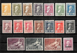 SPAIN STAMPS. 1930 , GOYA SET COMPLETE. Mi.#464A-481A. MNH - Unused Stamps