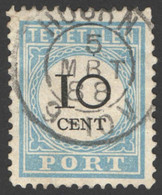 Nederland 1887 Port 7 Type II Gestempeld/used Taxe, Tax Kleinrondstempel Hoorn - Postage Due