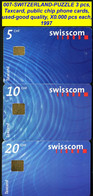 007-SWITZERLAND-PUZZLE 3 Pcs, Taxcard, Public Chip Phone Cards, Used-good Quality, X0.000 Pcs Each, 1997 - Rompecabezas