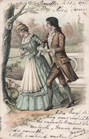 Fantaisie - COUPLE - Amoureux - Carte Relief - Carte Postale Ancienne - - Koppels